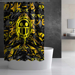Шторка для душа One Piece Trafalgar symbol, цвет: 3D-принт — фото 2