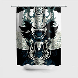 Шторка для душа Король драконов с узорами, цвет: 3D-принт