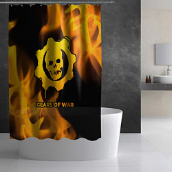 Шторка для душа Gears of War - gold gradient, цвет: 3D-принт — фото 2