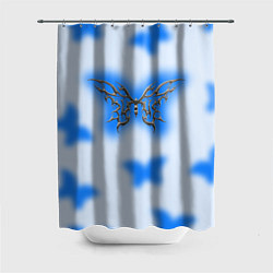 Шторка для ванной Y2K blue butterfly