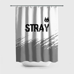 Шторка для душа Stray glitch на светлом фоне посередине, цвет: 3D-принт