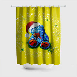 Шторка для душа Плюшевый Санта Клаус, цвет: 3D-принт