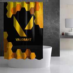 Шторка для душа Valorant - gold gradient, цвет: 3D-принт — фото 2