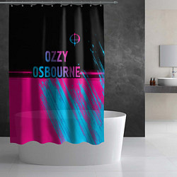 Шторка для душа Ozzy Osbourne - neon gradient посередине, цвет: 3D-принт — фото 2