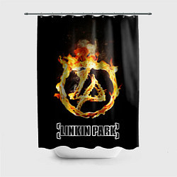 Шторка для ванной Linkin Park - fire logo