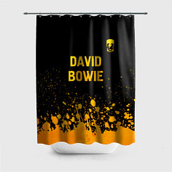Шторка для душа David Bowie - gold gradient посередине, цвет: 3D-принт