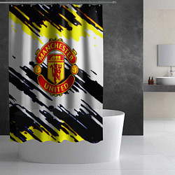 Шторка для душа Манчестер Юнайтед клуб краски, цвет: 3D-принт — фото 2