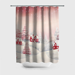 Шторка для ванной Снежное сияние ночи