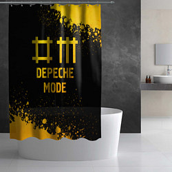 Шторка для душа Depeche Mode - gold gradient, цвет: 3D-принт — фото 2