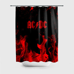 Шторка для ванной AC DC огненный стиль