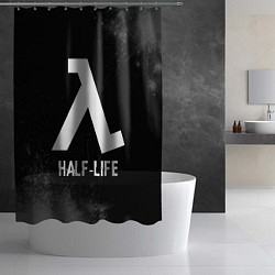 Шторка для душа Half-Life glitch на темном фоне, цвет: 3D-принт — фото 2