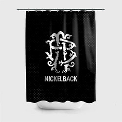 Шторка для душа Nickelback glitch на темном фоне, цвет: 3D-принт