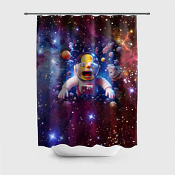 Шторка для ванной Homer Simpson in space - ai art