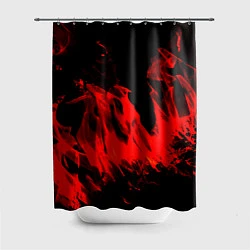 Шторка для душа Красное пламя, цвет: 3D-принт