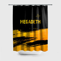 Шторка для ванной Megadeth - gold gradient посередине