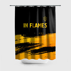 Шторка для душа In Flames - gold gradient посередине, цвет: 3D-принт