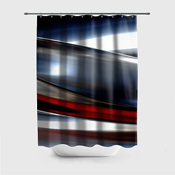 Шторка для душа Темная металлическая абстракция, цвет: 3D-принт