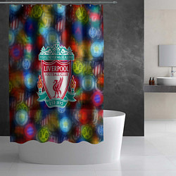 Шторка для душа Liverpool все logo неон, цвет: 3D-принт — фото 2