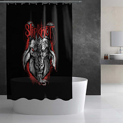 Шторка для душа Slipknot - козёл, цвет: 3D-принт — фото 2