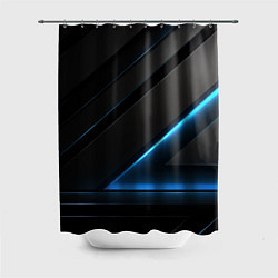 Шторка для ванной Blue black neon