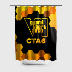 Шторка для душа GTA6 - gold gradient, цвет: 3D-принт