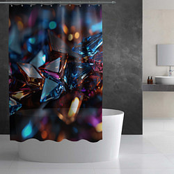 Шторка для душа Разноцветные стекла, цвет: 3D-принт — фото 2