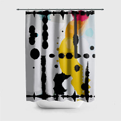 Шторка для ванной Цветная абстракция - минимализм