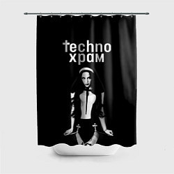 Шторка для ванной Techno храм дерзкая монашка