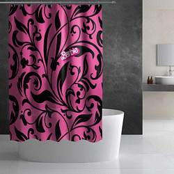Шторка для душа Barbie - floral pattern, цвет: 3D-принт — фото 2