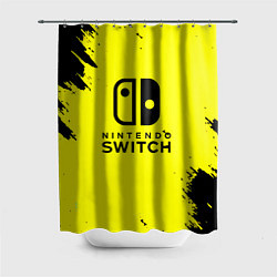 Шторка для ванной Nintendo switch краски на жёлтом