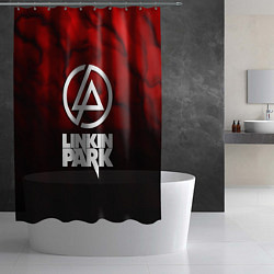 Шторка для душа Linkin park strom честер, цвет: 3D-принт — фото 2