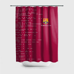 Шторка для душа Футбольный клуб Барселона - бордовый, цвет: 3D-принт