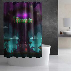 Шторка для душа Terraria tree, цвет: 3D-принт — фото 2