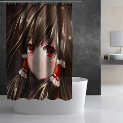 Шторка для душа Touhou Project Рейму Cute, цвет: 3D-принт — фото 2