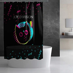 Шторка для душа Joy Division - rock star cat, цвет: 3D-принт — фото 2