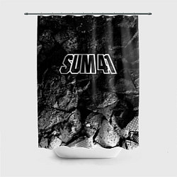 Шторка для душа Sum41 black graphite, цвет: 3D-принт