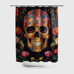 Шторка для ванной Bright colors and skull