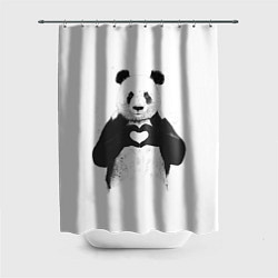 Шторка для душа Panda love, цвет: 3D-принт