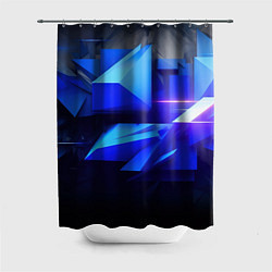 Шторка для ванной Black blue background abstract