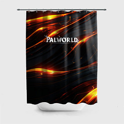 Шторка для ванной Palworld логотип янтарные волны