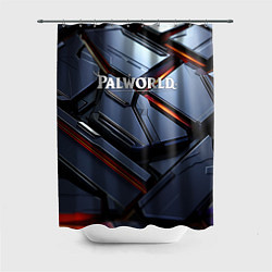 Шторка для ванной Palworld логотип космически плиты
