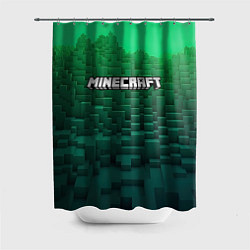 Шторка для ванной Minecraft logo green