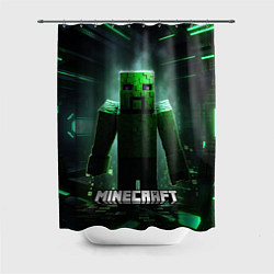 Шторка для ванной Minecraft зеленый злой персонаж