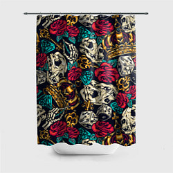 Шторка для ванной Tattoo dice skull
