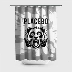Шторка для ванной Placebo рок панда на светлом фоне