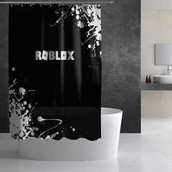 Шторка для душа Roblox текстура краски белые, цвет: 3D-принт — фото 2