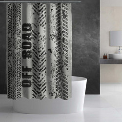 Шторка для душа Бездорожье - следы, цвет: 3D-принт — фото 2