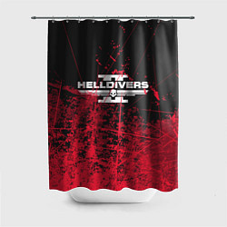 Шторка для ванной Helldivers 2 red