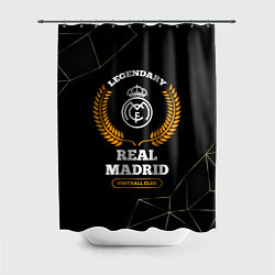 Шторка для ванной Лого Real Madrid и надпись legendary football club