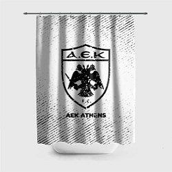 Шторка для ванной AEK Athens с потертостями на светлом фоне
